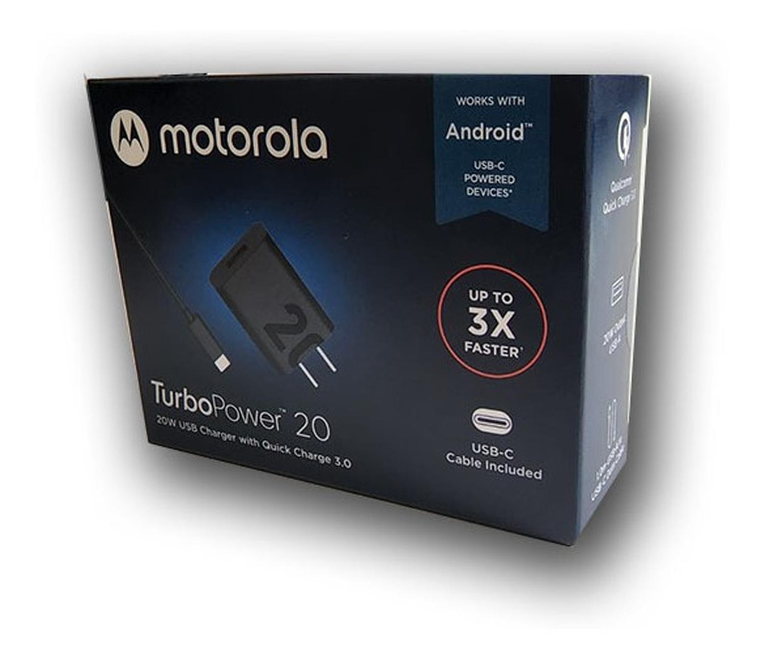 Motorola Cargador USB 20W Cable Micro USB carga rapida TurboPowe